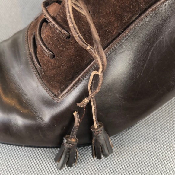 Ferragamo chocolate brown heels with tassels - Picture 7 of 7